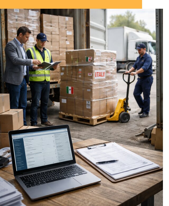 Доставка грузов из Италии: морские и авиаперевозки от 18248